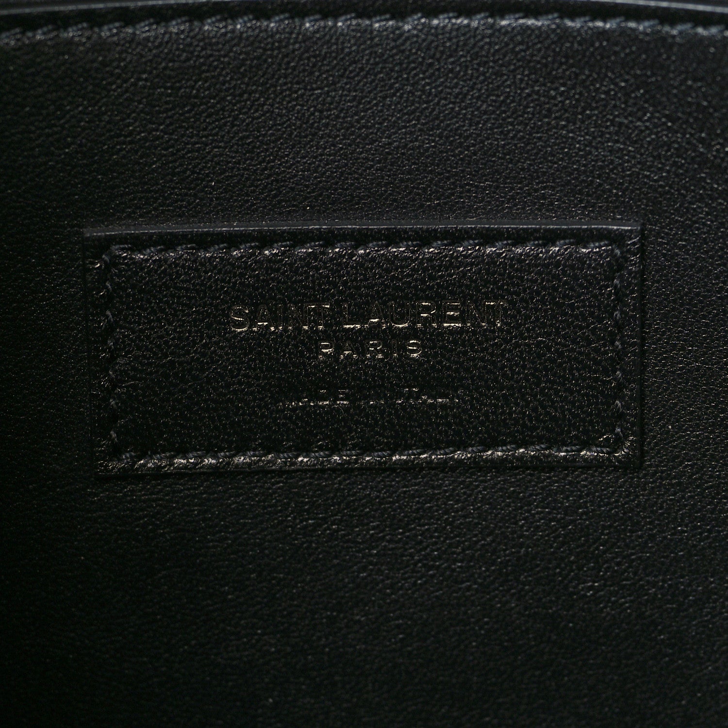 Saint Laurent Grain De Poudre Medium West Hollywood Monogram Fold-Over Black 6 of 6