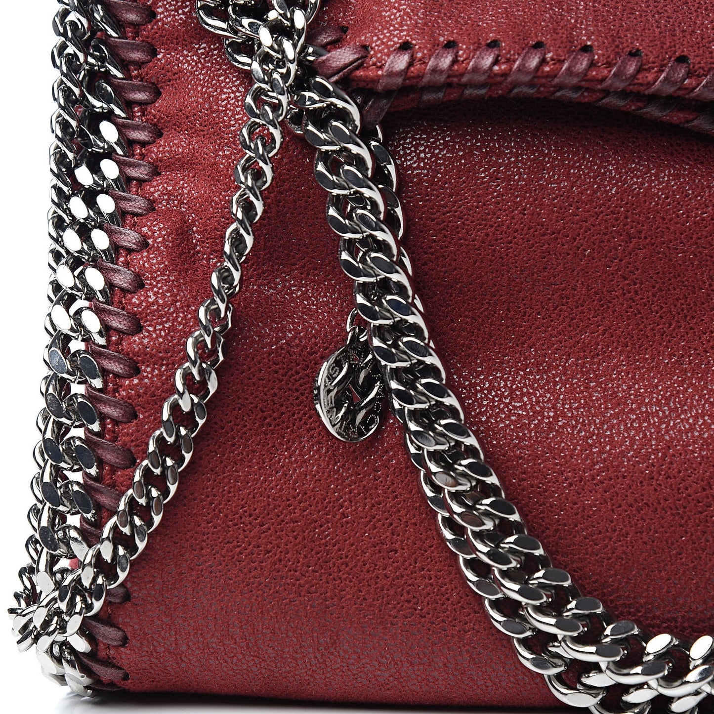 Shaggy Deer Mini Falabella Fold Over Tote Ruby