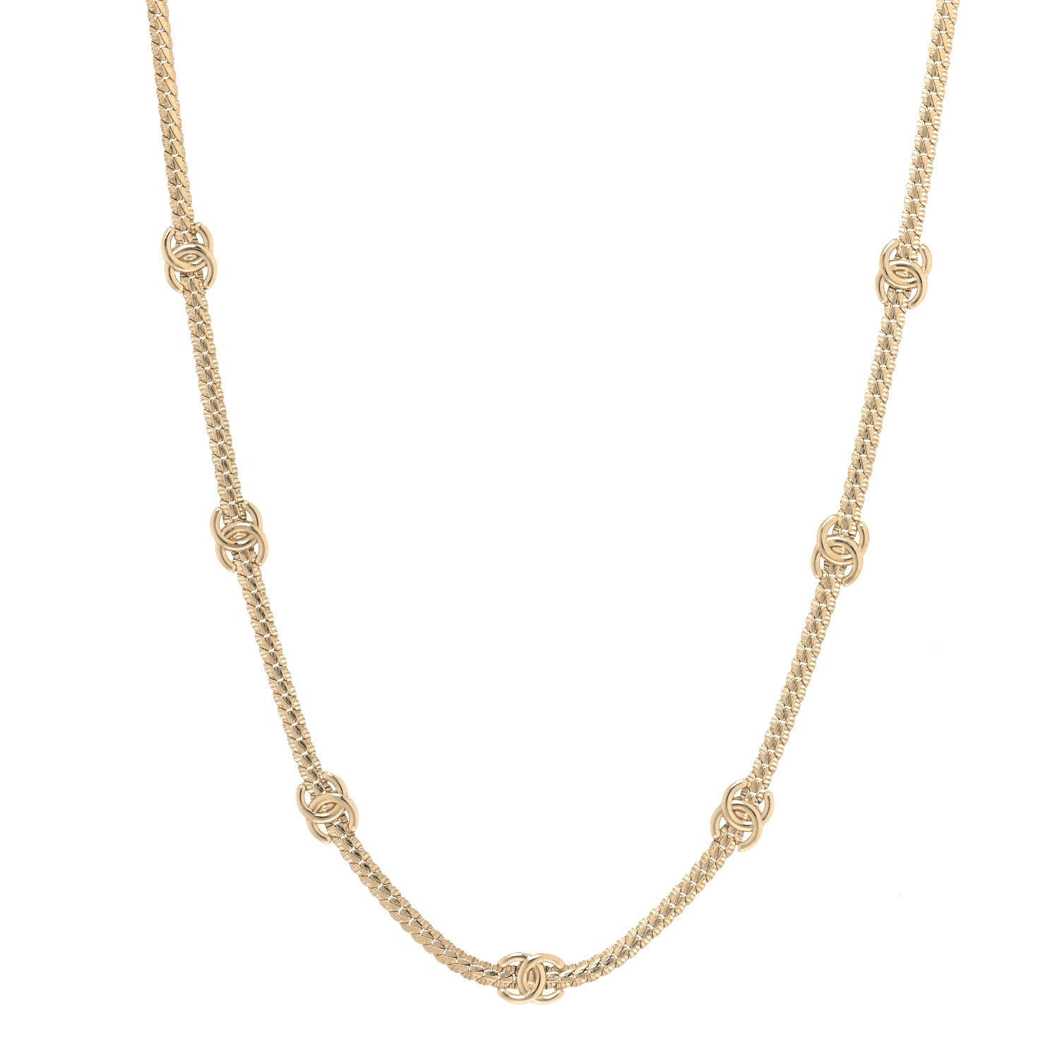 Chanel Metal CC Choker Necklace Gold 1 of 5