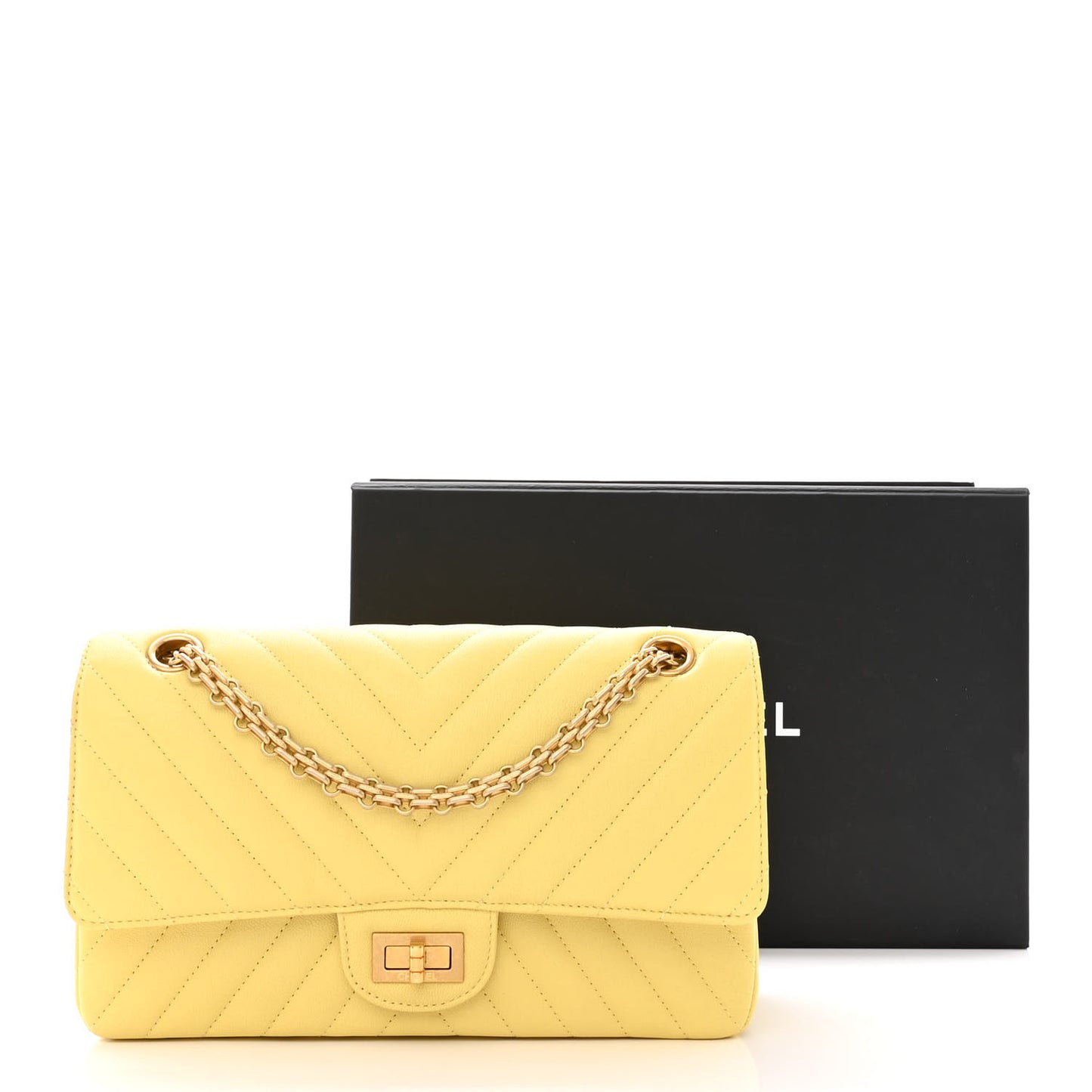 Sheepskin Chevron Quilted 2.55 Reissue 225 Flap Yellow