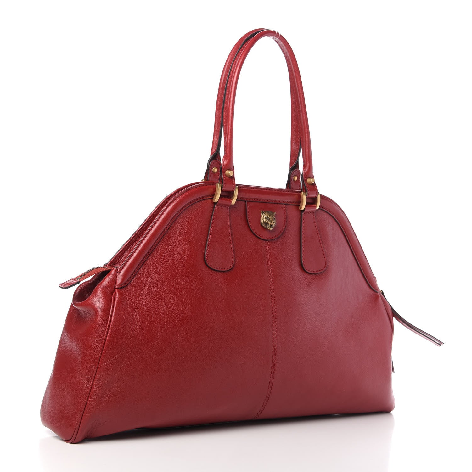 Gucci Calfskin Large Re(Belle) Top Handle Bag Red 3 of 10