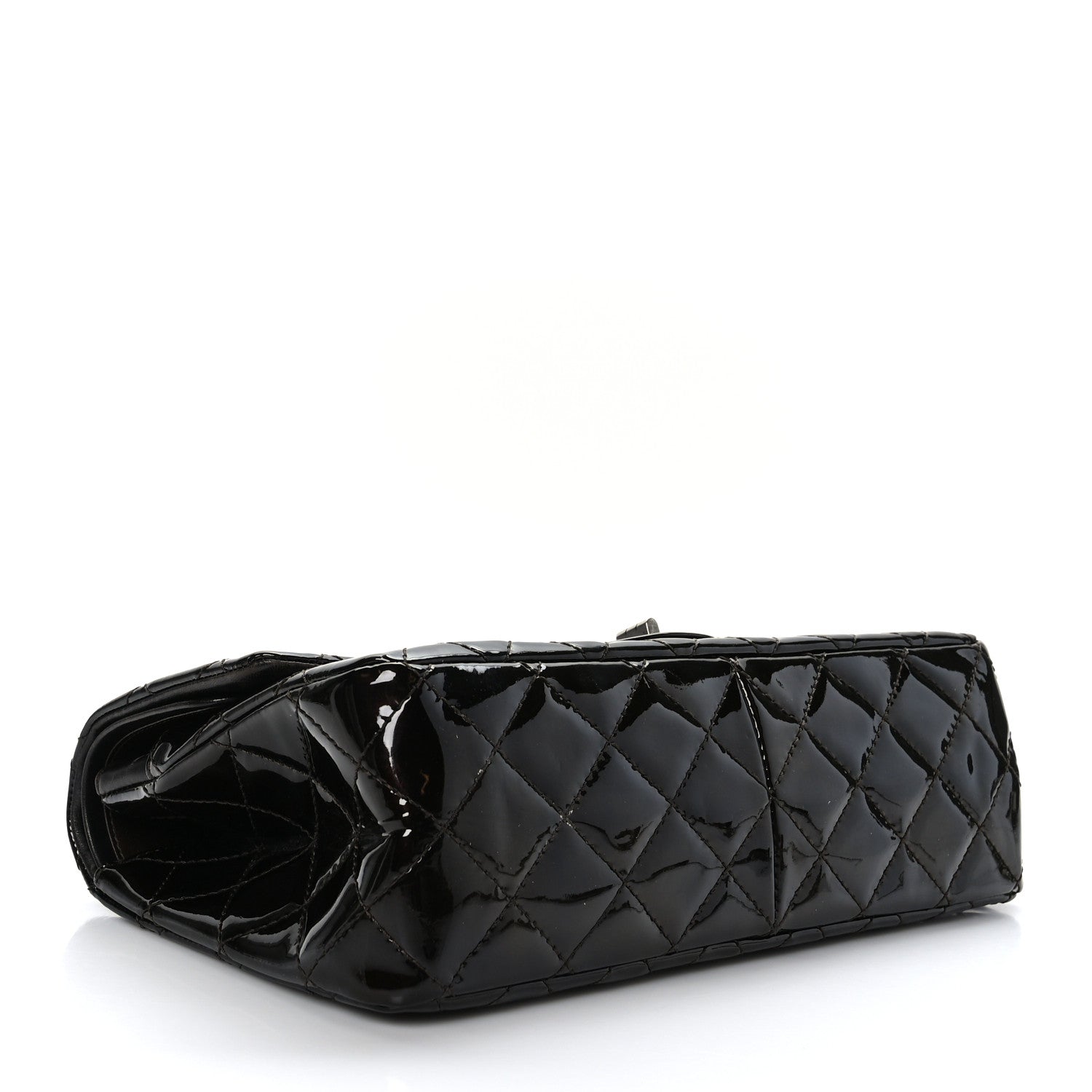 Chanel Distressed Patent Quilted 2.55 Reissue 227 Flap Dark Brown 4 of 10