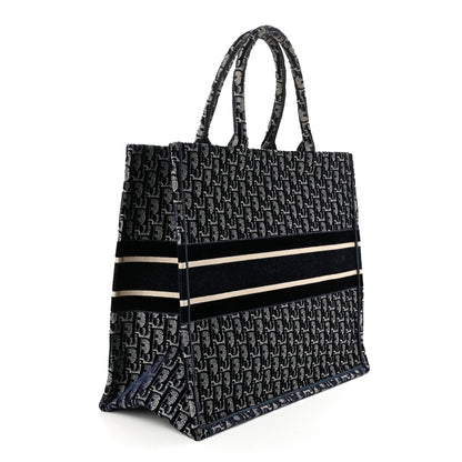 Christian Dior Oblique Velvet Large Book Tote Blue Multicolor 3 of 11