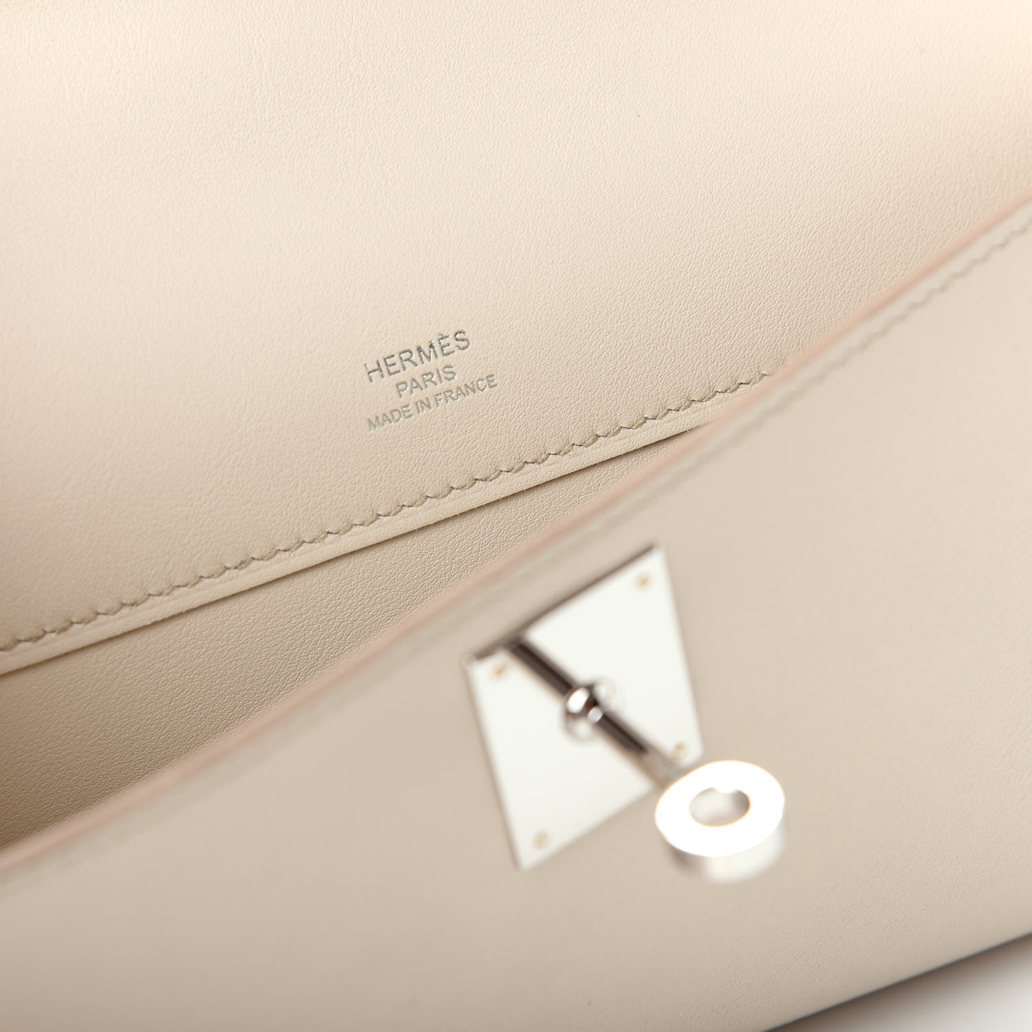Hermes Swift Kelly Cut Clutch Pochette Beton 8 of 10