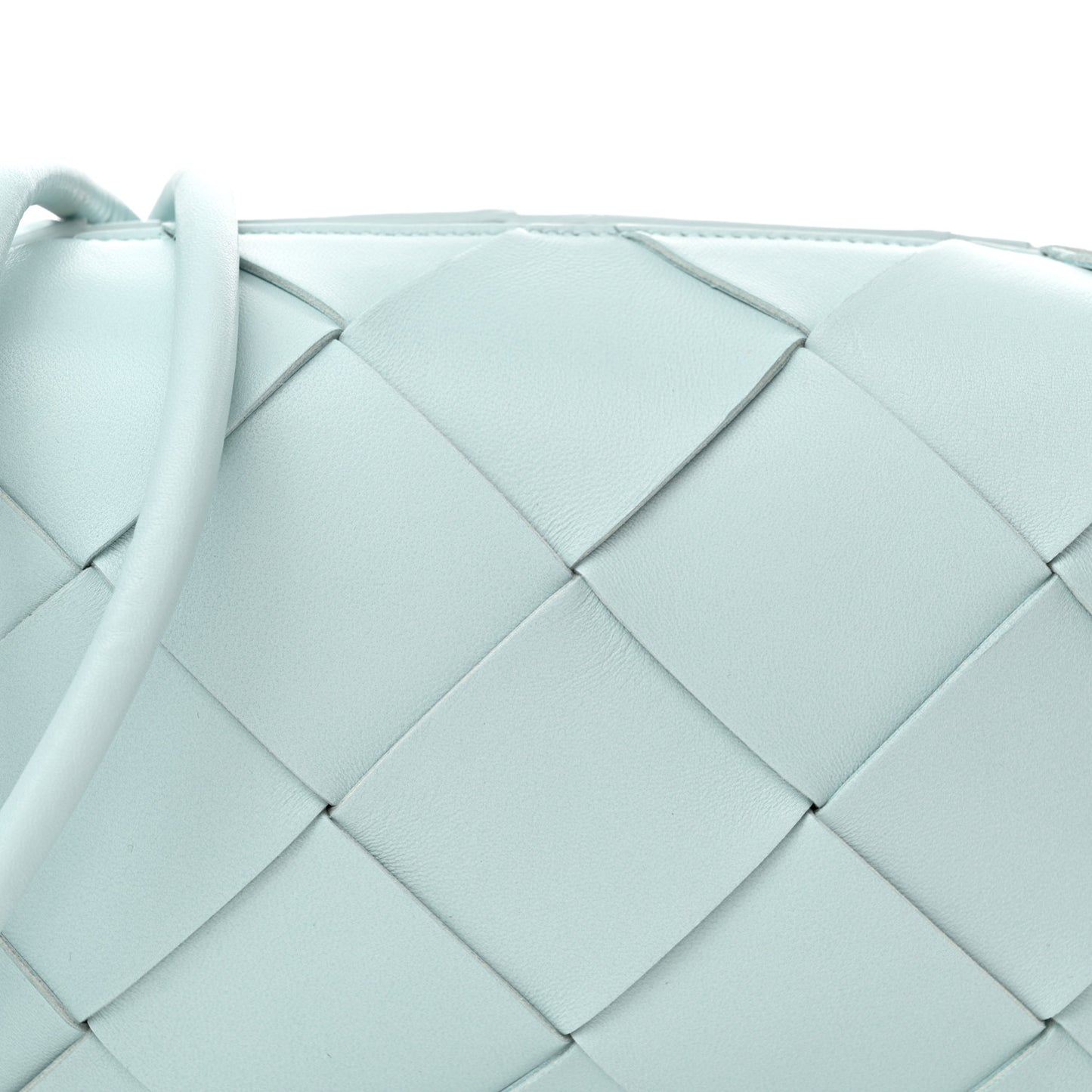 Lambskin Maxi Intrecciato Small Cassette Camera Bag Teal Washed