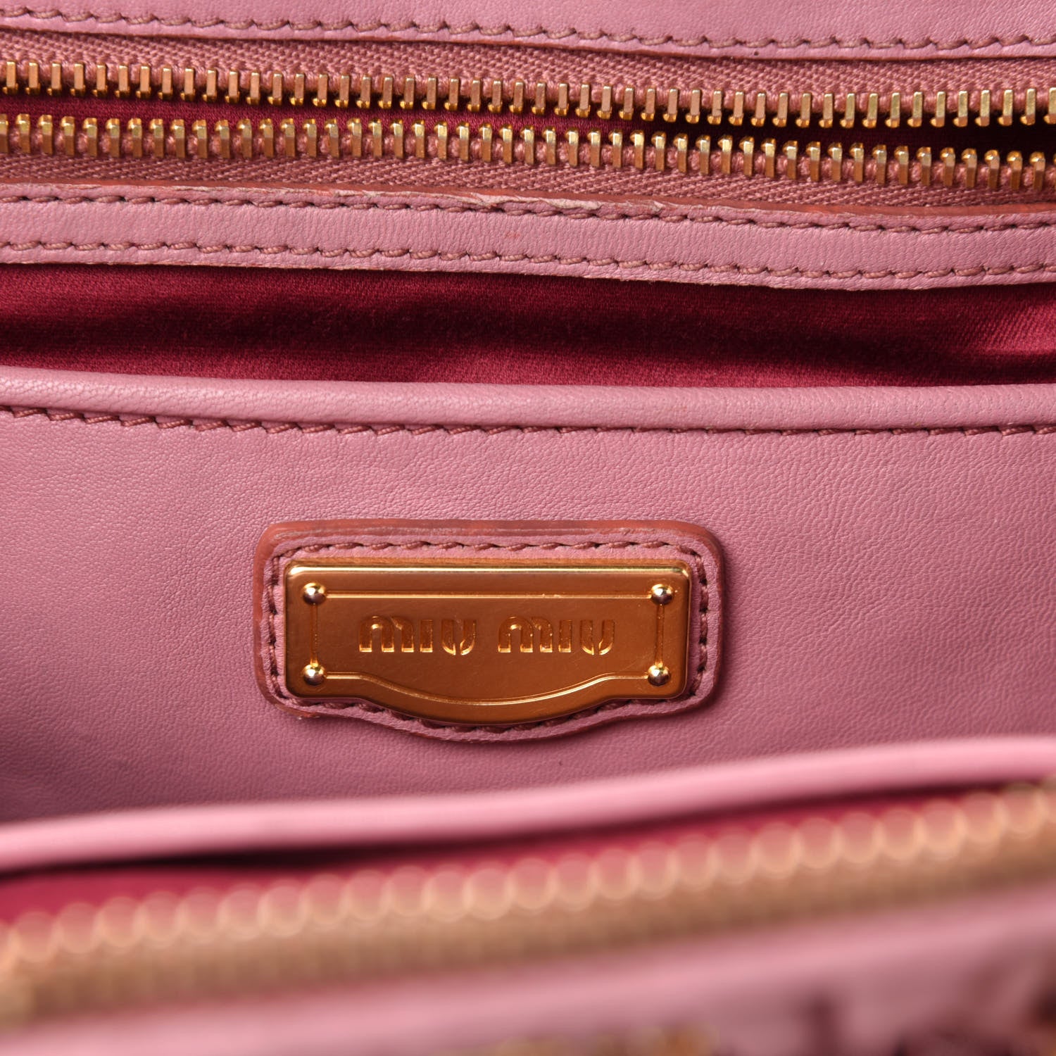 Miu Miu Nappa Matelasse Top Handle Bowler Rosa 10 of 13