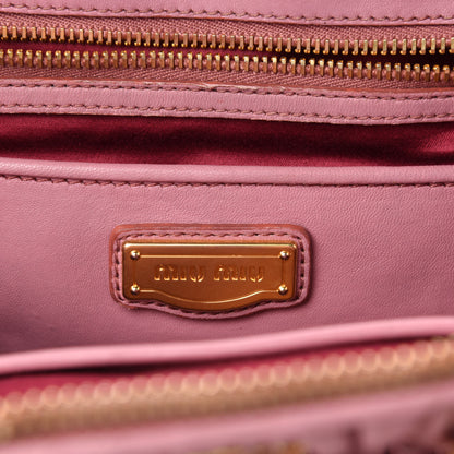 Miu Miu Nappa Matelasse Top Handle Bowler Rosa 10 of 13