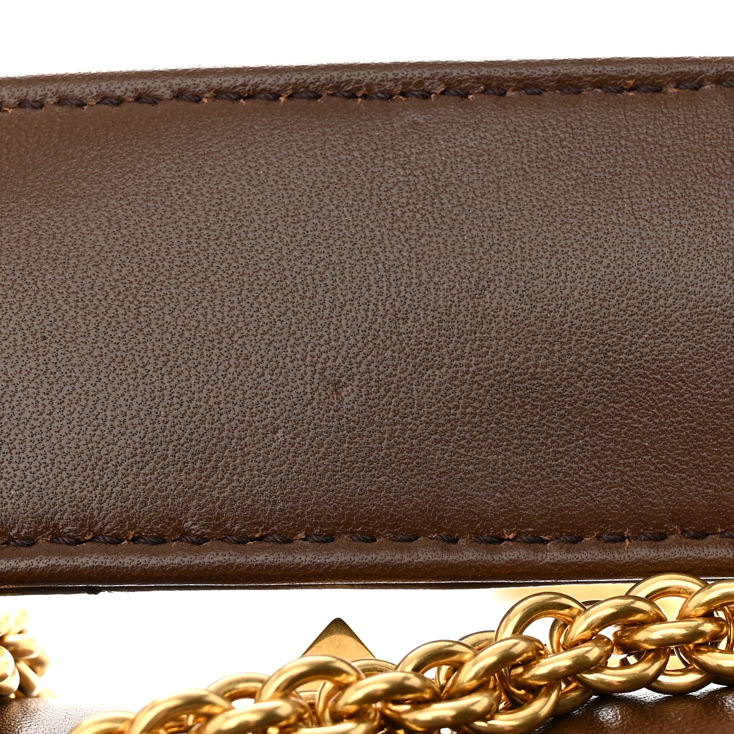 Valentino Garavani Nappa Roman Stud Shoulder Bag Teak Brown 12 of 12