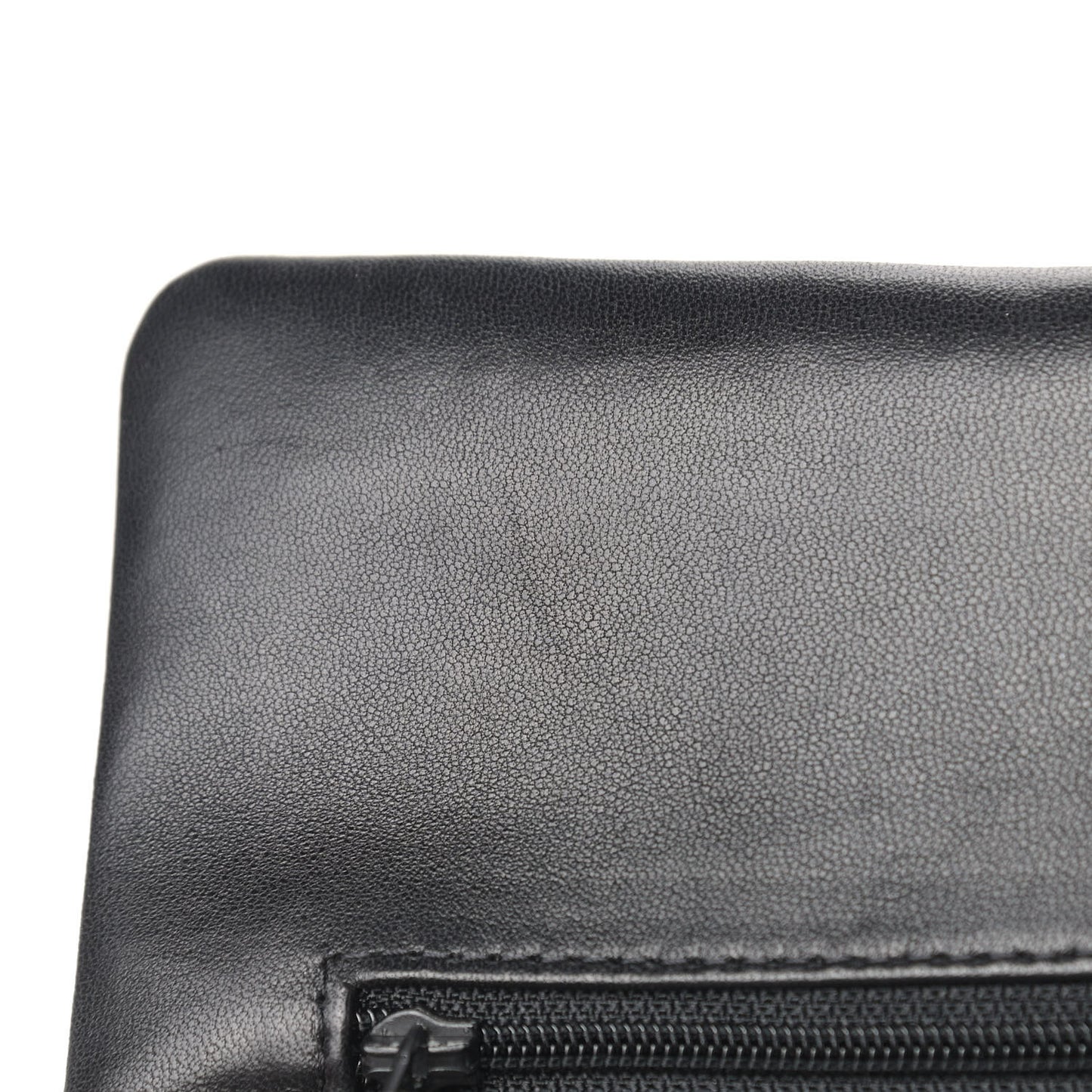Patent Quilted Medium Double Flap Black
