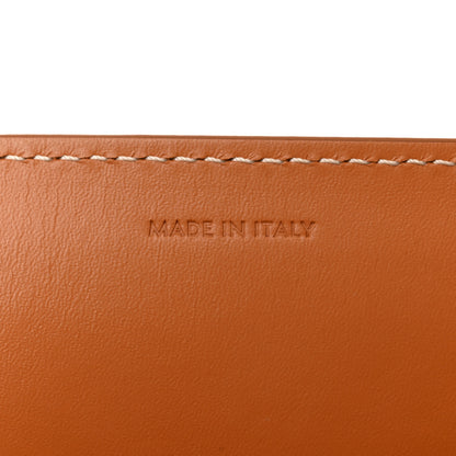 Celine Canvas Calfskin Logo Print Small Vertical Cabas Natural Tan 7 of 11