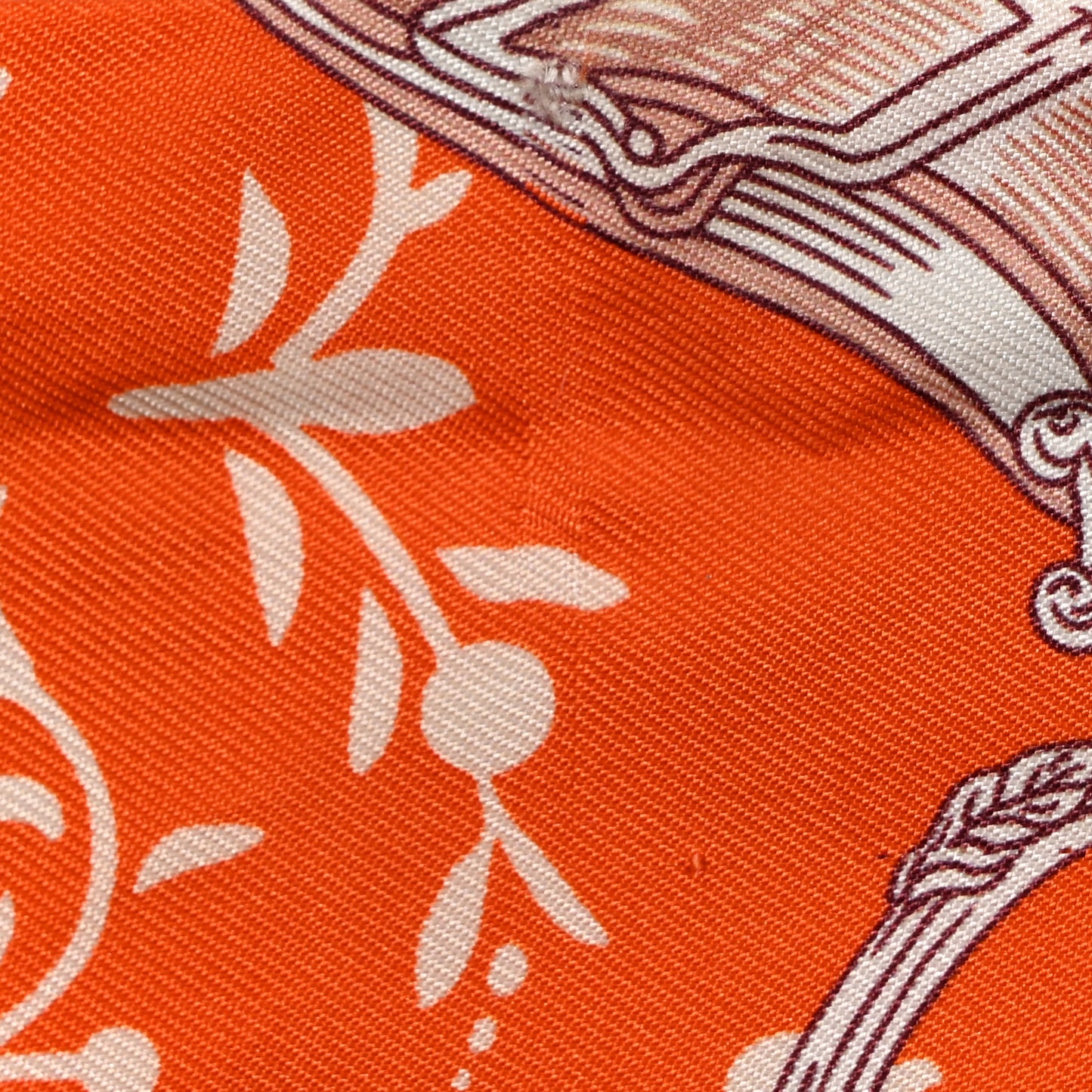 Silk Etriers Remix Twilly Orange Creme Beige