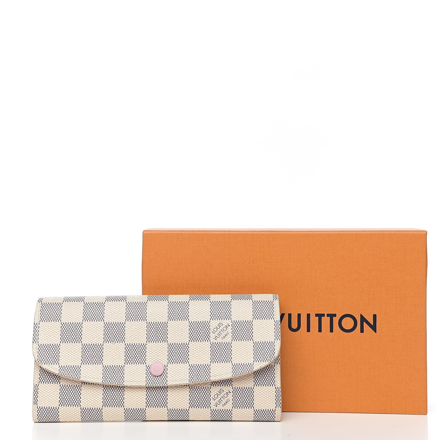 Louis Vuitton Damier Azur Emilie Wallet Rose Ballerine 6 of 6