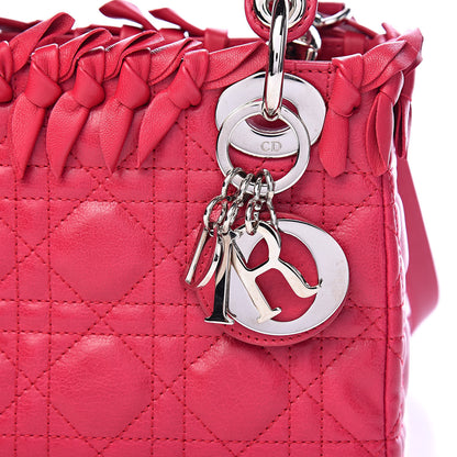 Christian Dior Lambskin Cannage Bow Mini Lady Dior Fuchsia 11 of 11