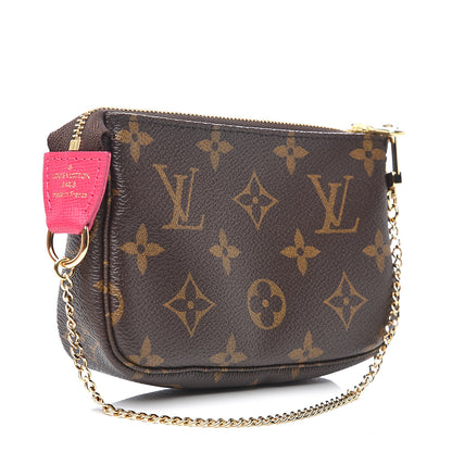 Louis Vuitton Monogram 2019 Christmas Animation Mini Courchevel Pochette Accessories Fuchsia 2 of 7