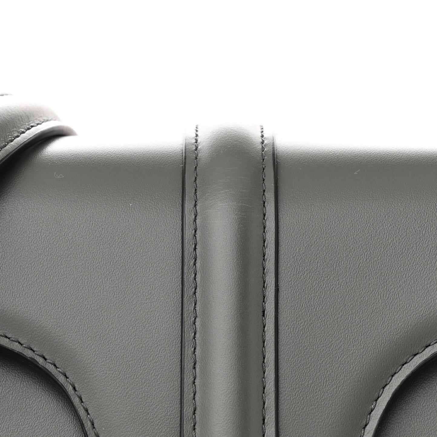 Satinated Calfskin Small 16 Top Handle Bag Gray