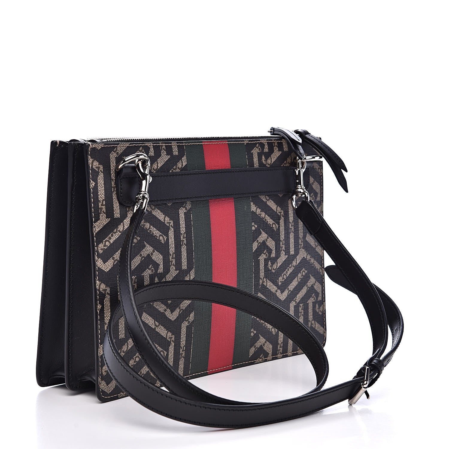 Gucci GG Supreme Monogram Caleido Web Messenger Beige Ebony 3 of 11