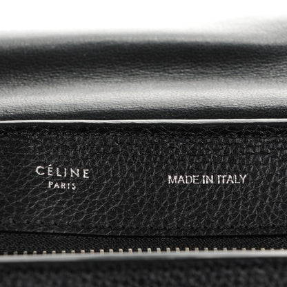 Celine Drummed Calfskin Suede Medium Trapeze Black 6 of 7
