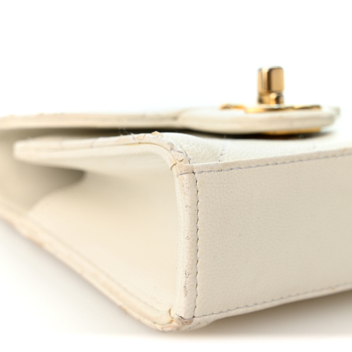 Chanel Goatskin Chic Pearls Clutch On Chain White 9 of 12
