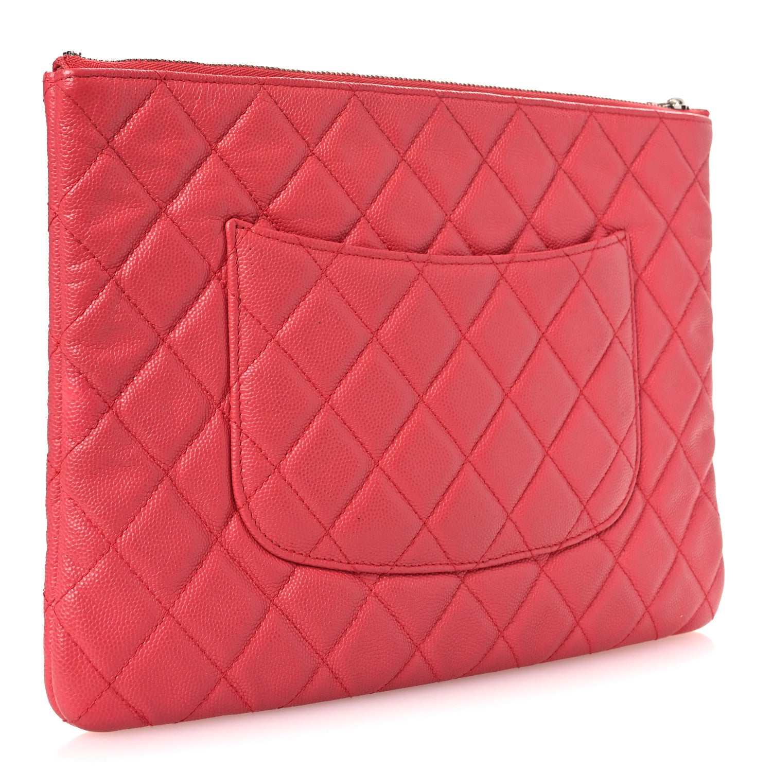 Chanel Caviar Quilted Medium Cosmetic Case Pink 3 of 13