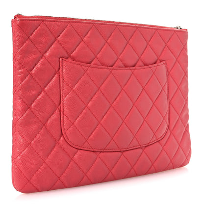 Chanel Caviar Quilted Medium Cosmetic Case Pink 3 of 13