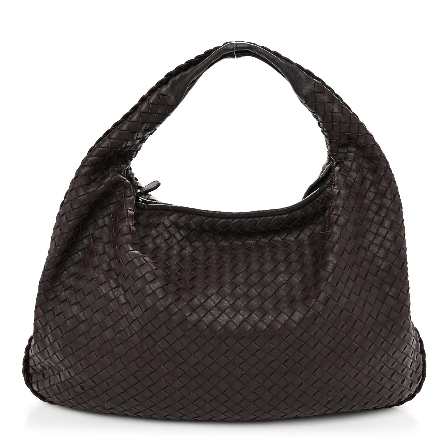 Nappa Intrecciato Medium Veneta Hobo Ebano
