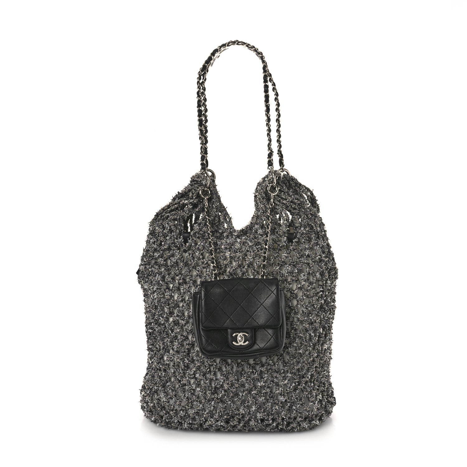 Chanel Lambskin Mixed Fibers Large Shopping Bag Black 1 of 13