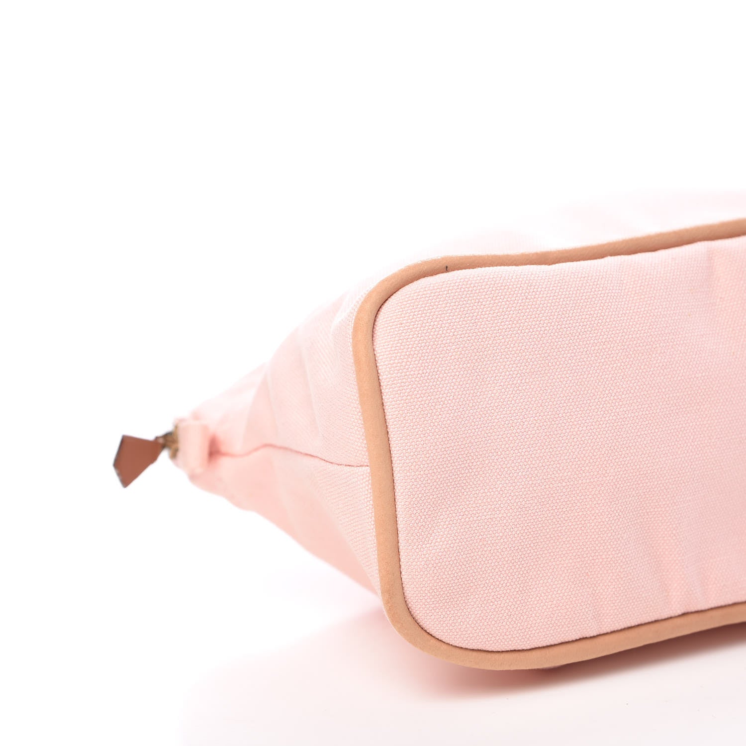 Hermes Cotton Canvas Bolide Travel Cosmetic Pouch MM Pink 8 of 11