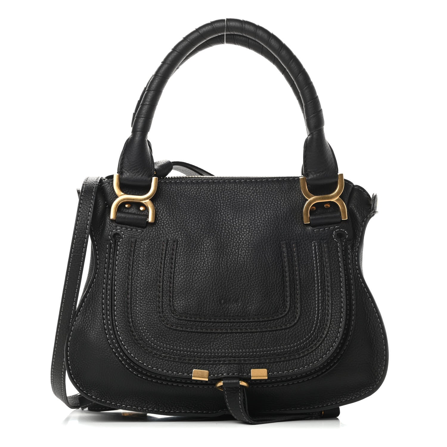 Chloe Calfskin Small Marcie Satchel Black 1 of 14