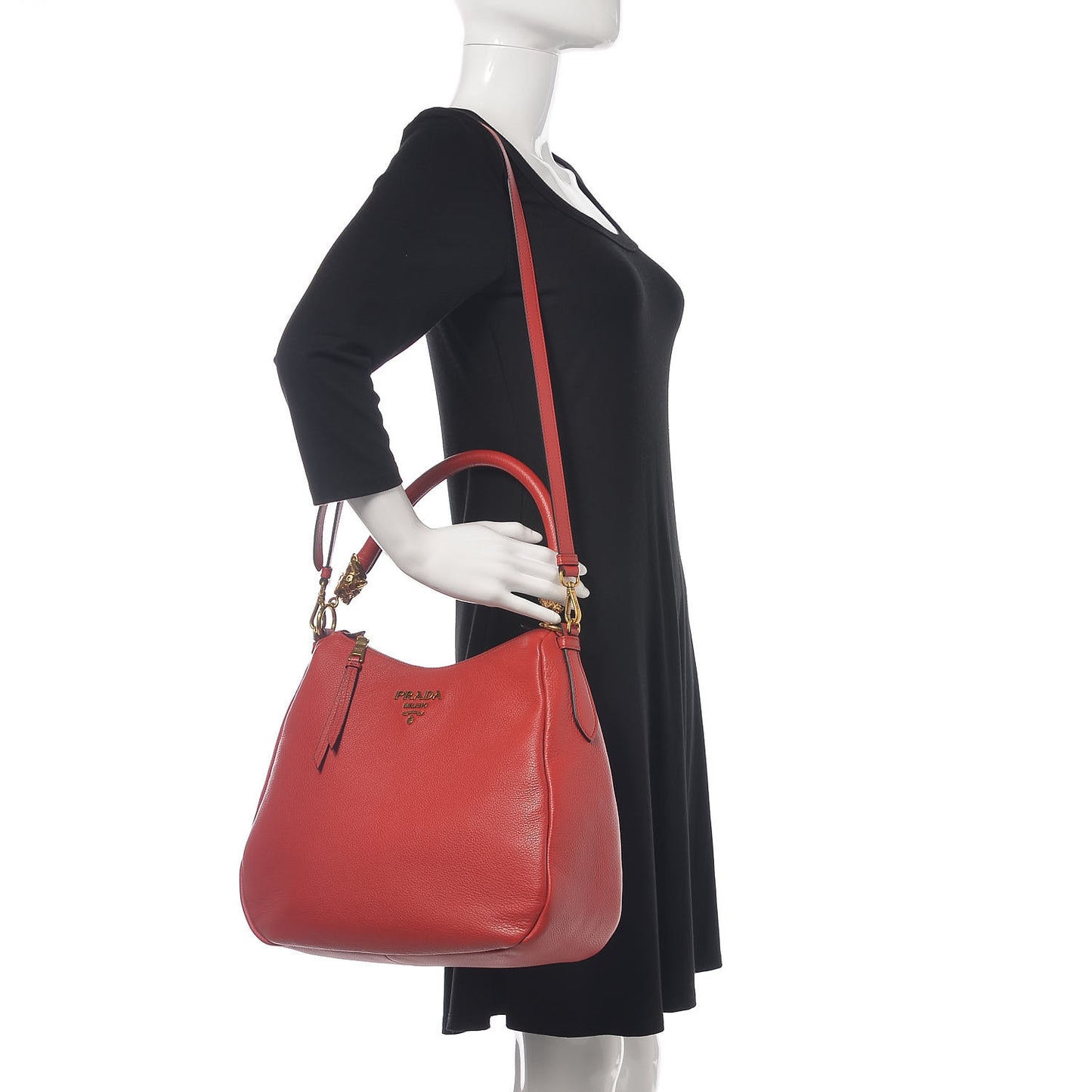 Vitello Phenix Hobo Rosso