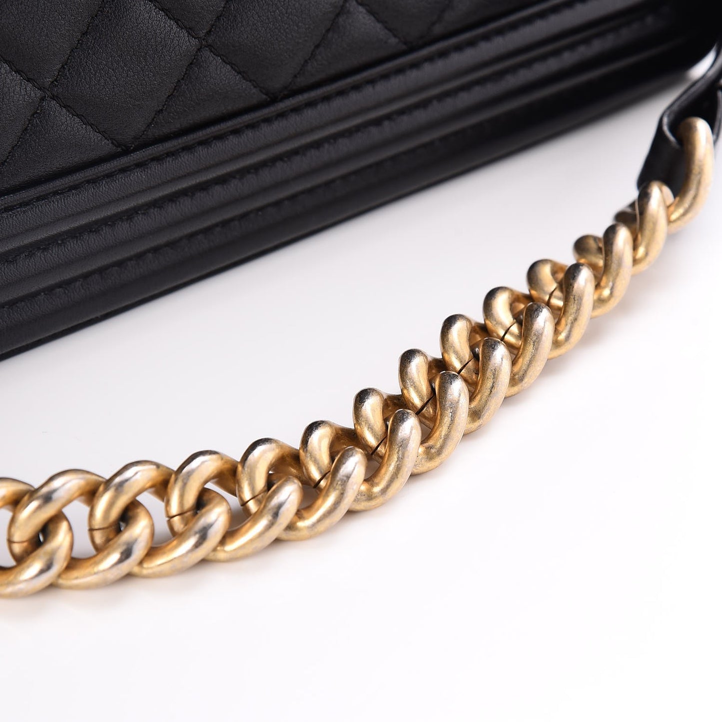 Calfskin Quilted Medium Boy Flap Black