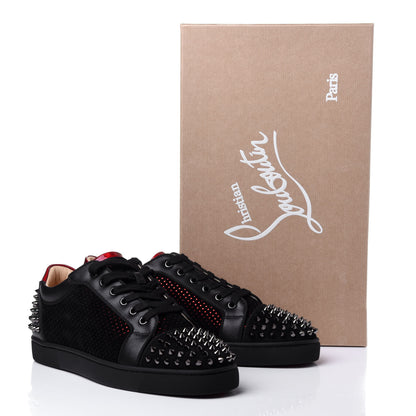 Christian Louboutin Suede Mens Seavaste 2 Orlato Flat Sneakers 42 Black 12 of 14