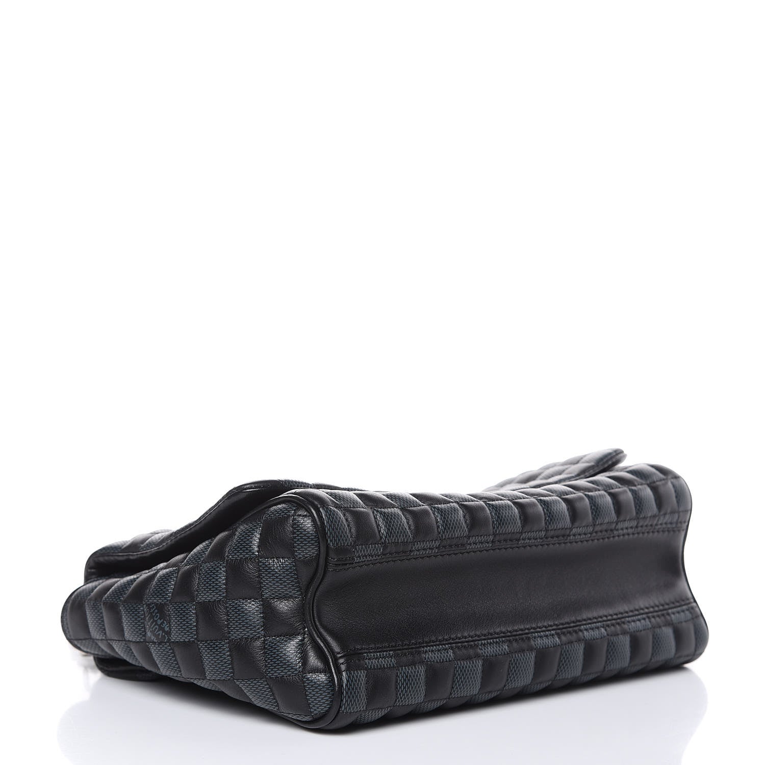 Louis Vuitton Calfskin Quilted Damier Twist MM Black Anthracite 4 of 10