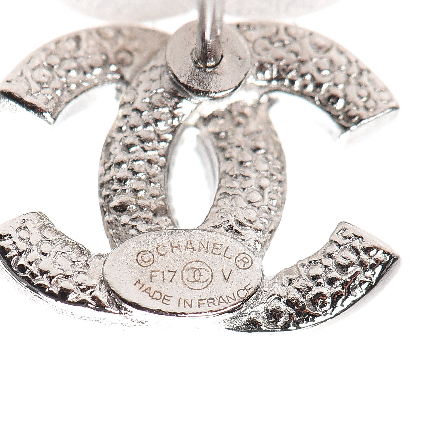 Chanel Crystal CC Earrings Silver 4 of 5