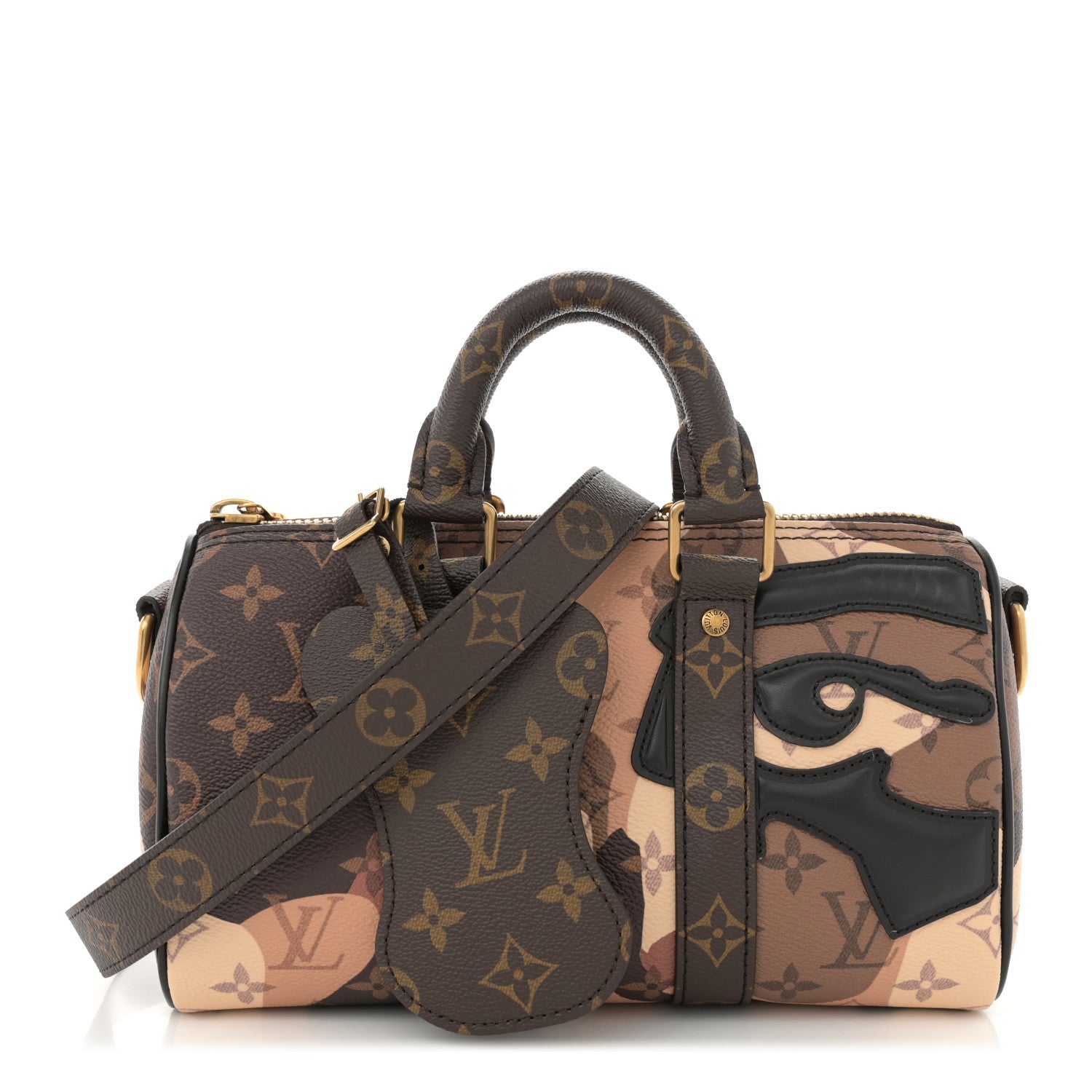 Louis Vuitton Monogram Portrait Keepall Bandouliere 25 Brown 1 of 10