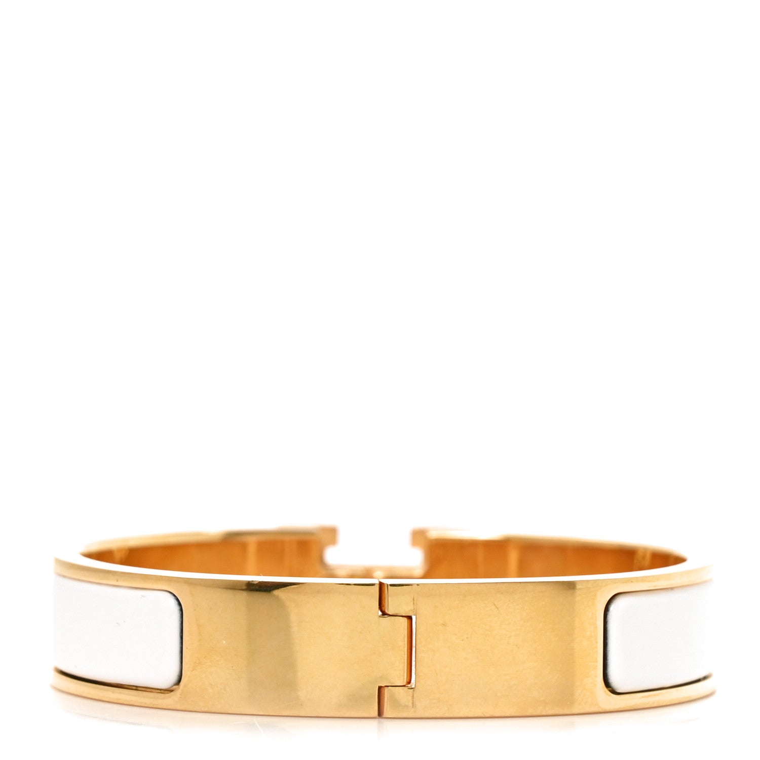 Hermes Enamel Narrow Clic Clac H Bracelet PM White 3 of 4