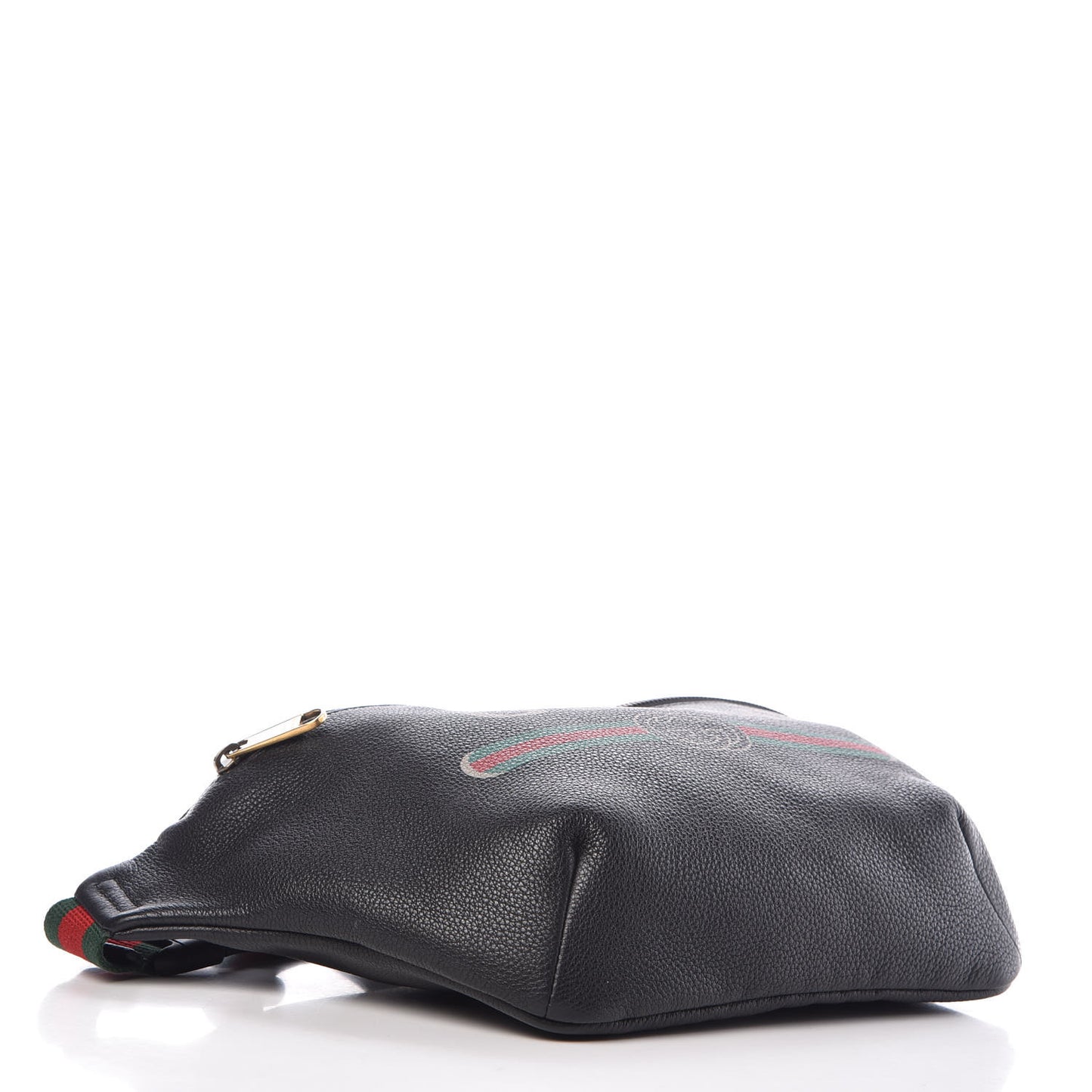 Grained Calfskin Logo Belt Bag Black