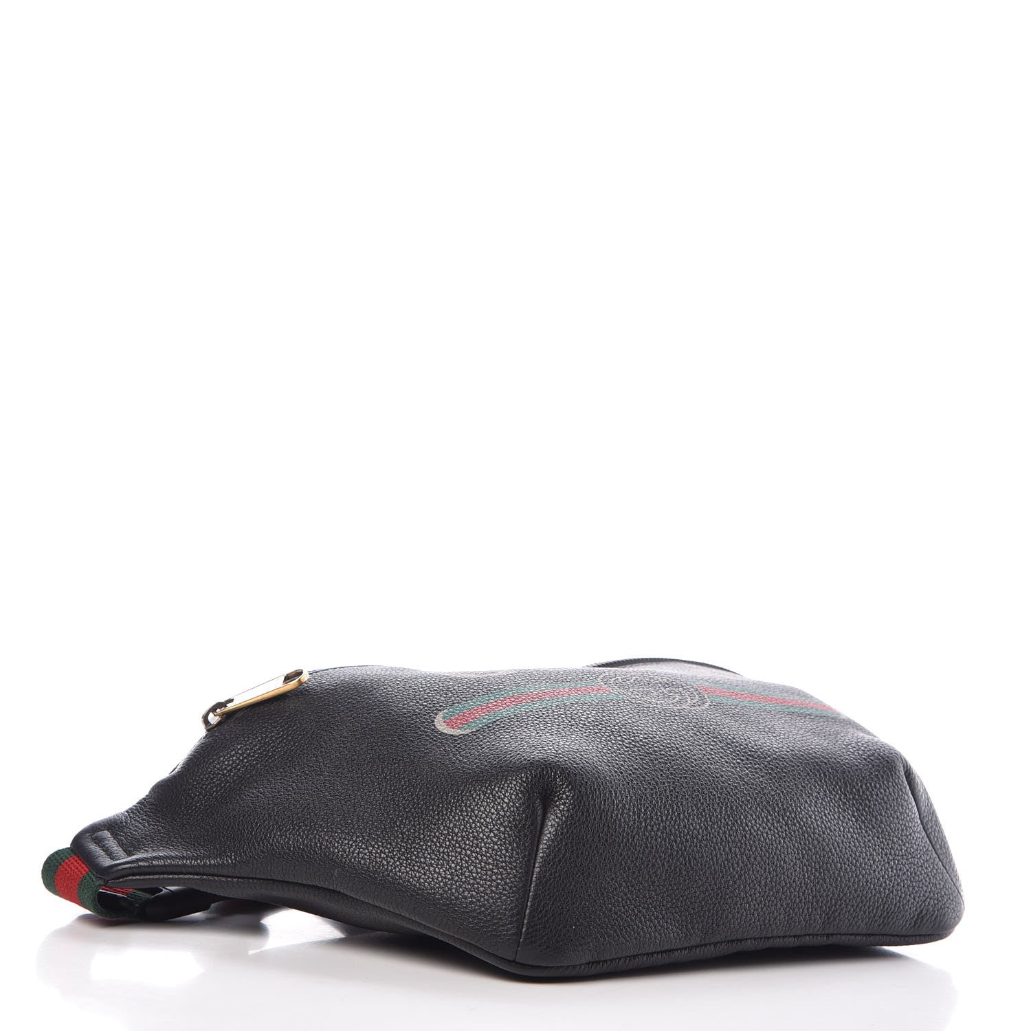 Gucci Grained Calfskin Logo Belt Bag Black 4 of 10