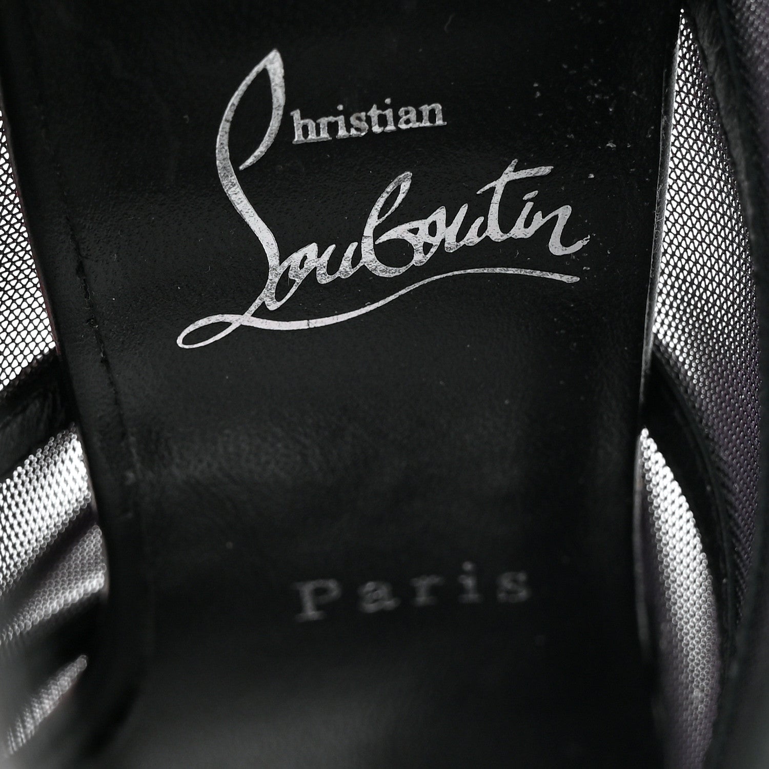 Christian Louboutin Mesh Doux Voile 120 Peep Toe Platform Booties 39.5 Black 8 of 12