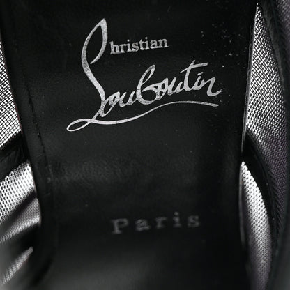Christian Louboutin Mesh Doux Voile 120 Peep Toe Platform Booties 39.5 Black 8 of 12