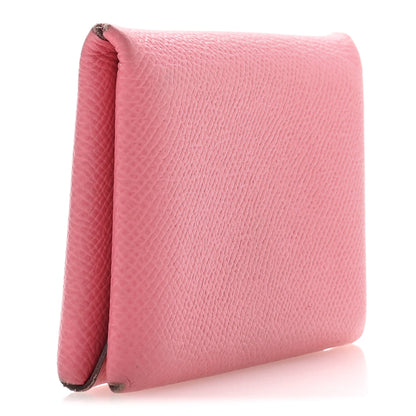Hermes Epsom Calvi Card Case Rose Azalee 3 of 8