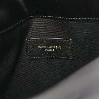 Saint Laurent Smooth Shiny Calfskin Monogram Uptown Pouch Black 6 of 8