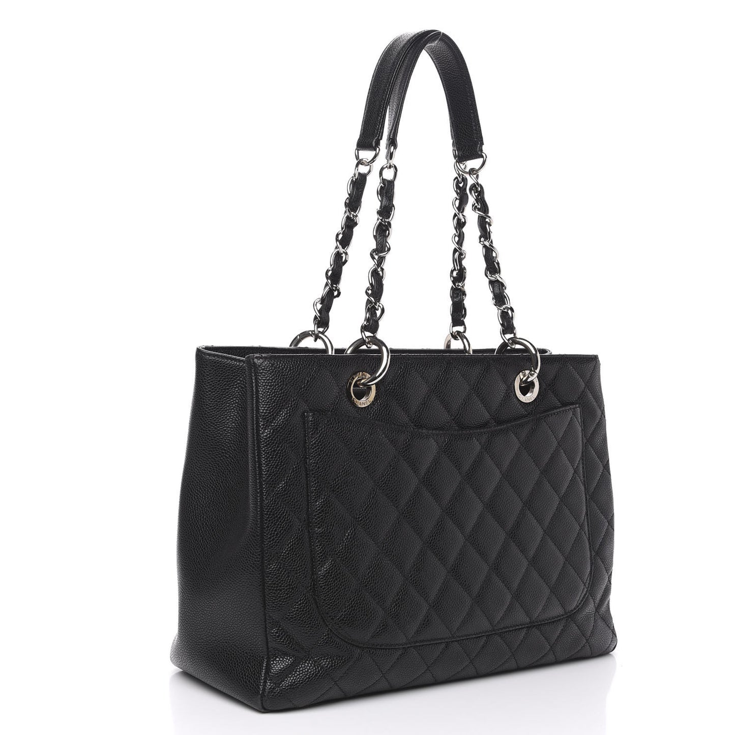 Caviar Quilted Grand Shopping Tote GST Black