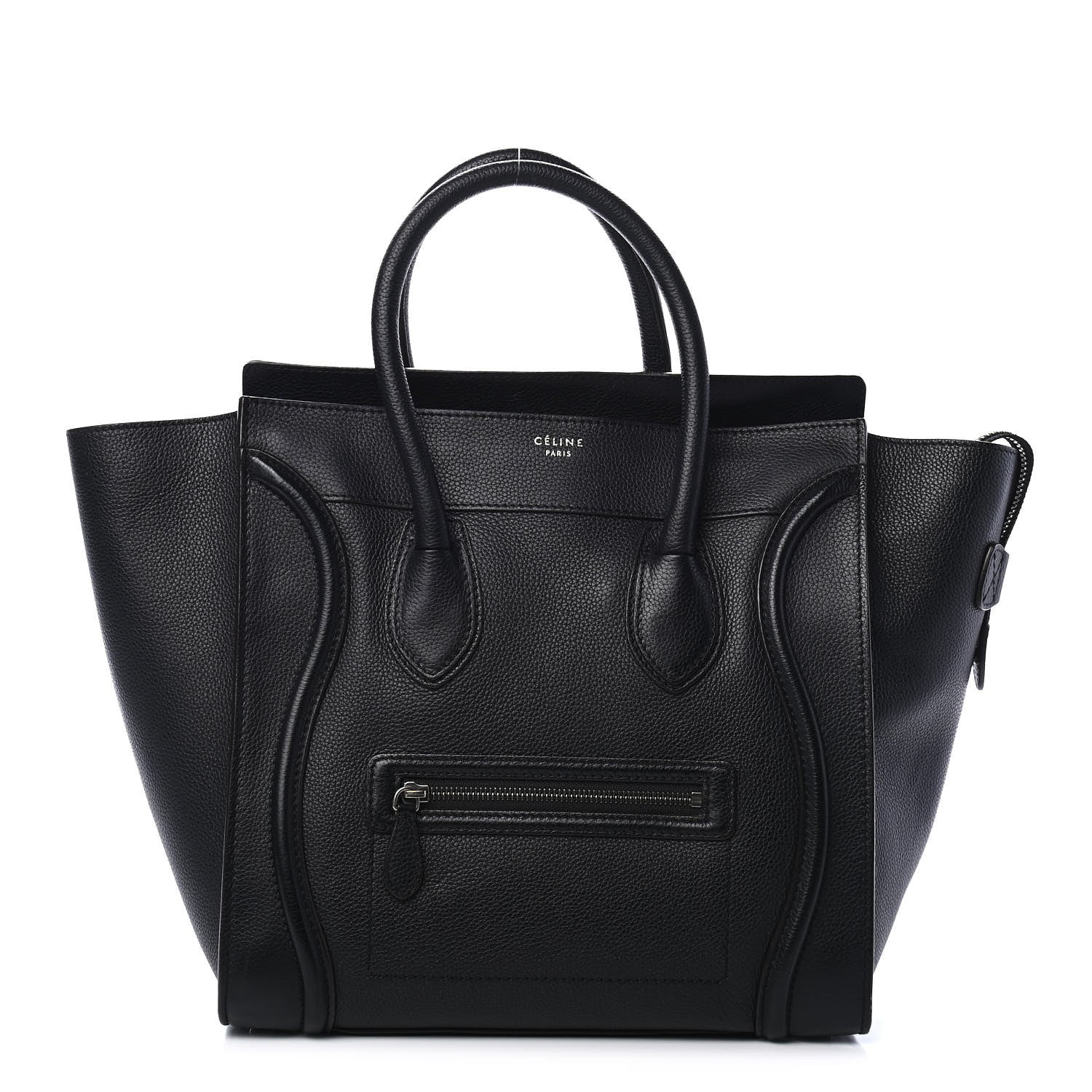 Celine Drummed Calfskin Mini Luggage Black 1 of 9
