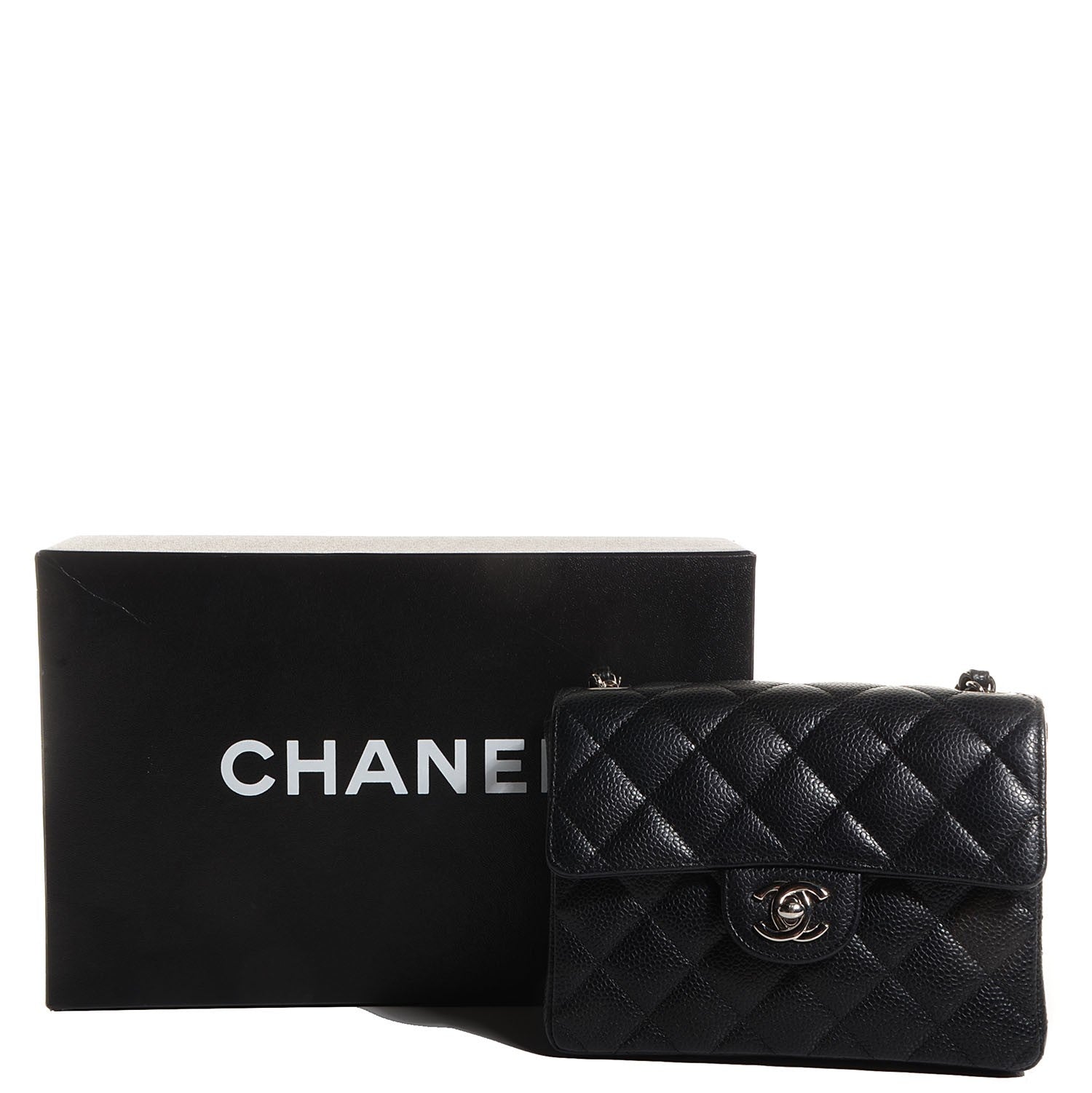 Chanel Caviar Quilted Mini Square Flap Black 10 of 10