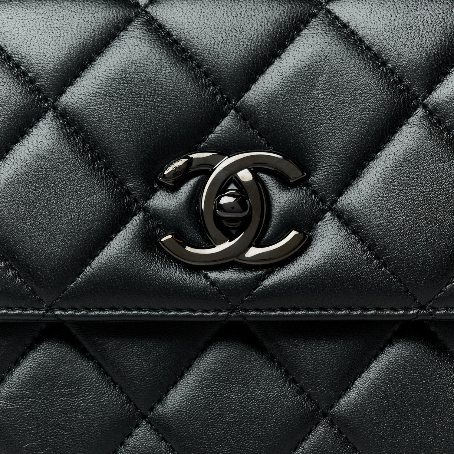 Chanel Lambskin Quilted Mini Trendy CC Dual Handle Flap Bag So Black 9 of 11