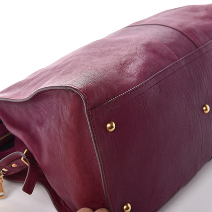 Saint Laurent Sheepskin Large Cabas ChYc Black Cherry 12 of 15