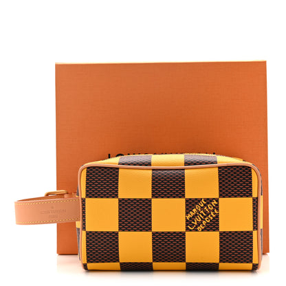 Louis Vuitton Damier Pop Dopp Kit Toilet Pouch Jaune Mat 10 of 10