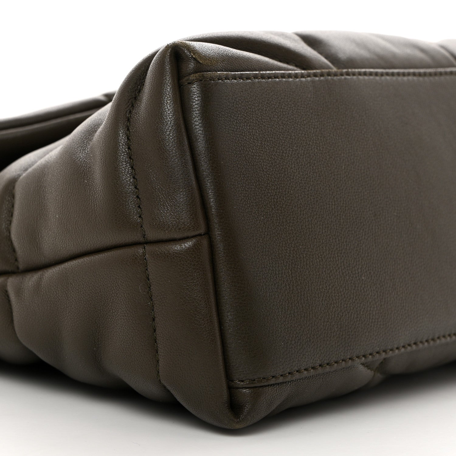 Saint Laurent Lambskin Quilted Small Loulou Puffer Monogram Chain Satchel Dark Ganache 9 of 10