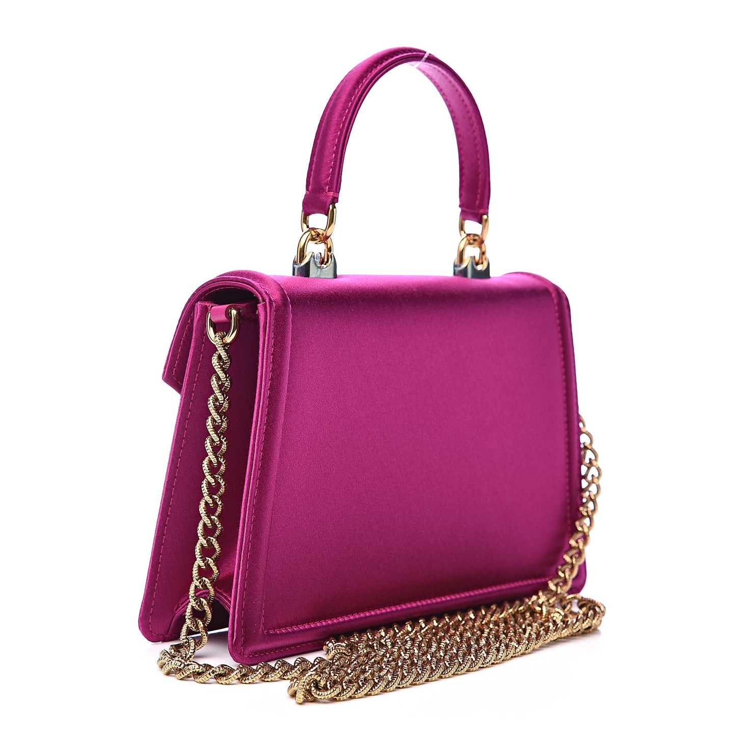 Silk Small Devotion Envelope Top Handle Bag Fuchsia