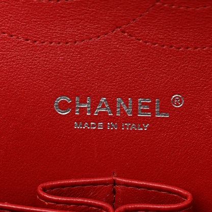 Chanel Caviar Chevron Quilted Jumbo Double Flap Dark Red 6 of 13